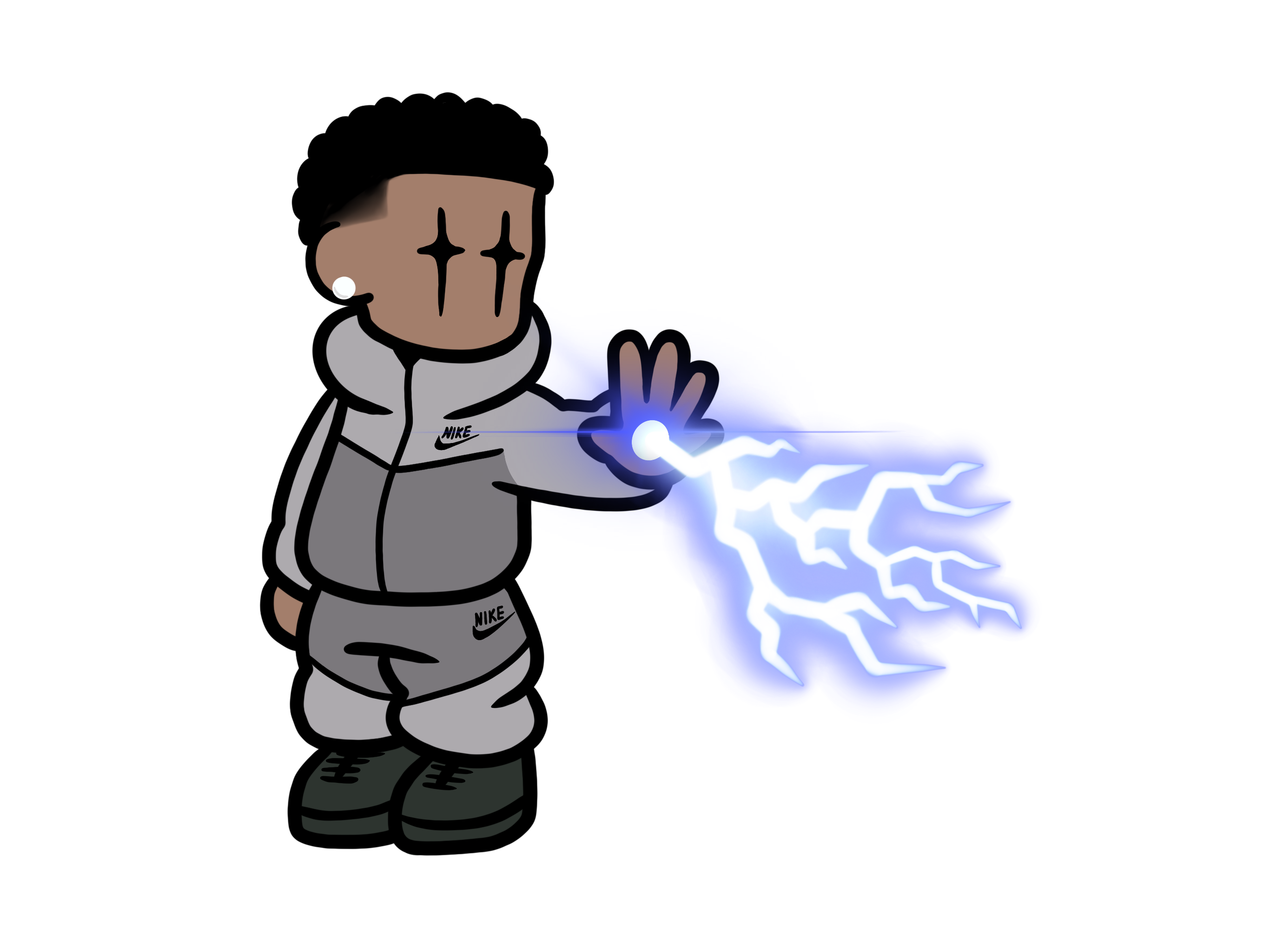 우주에서 둥실거리는 사람